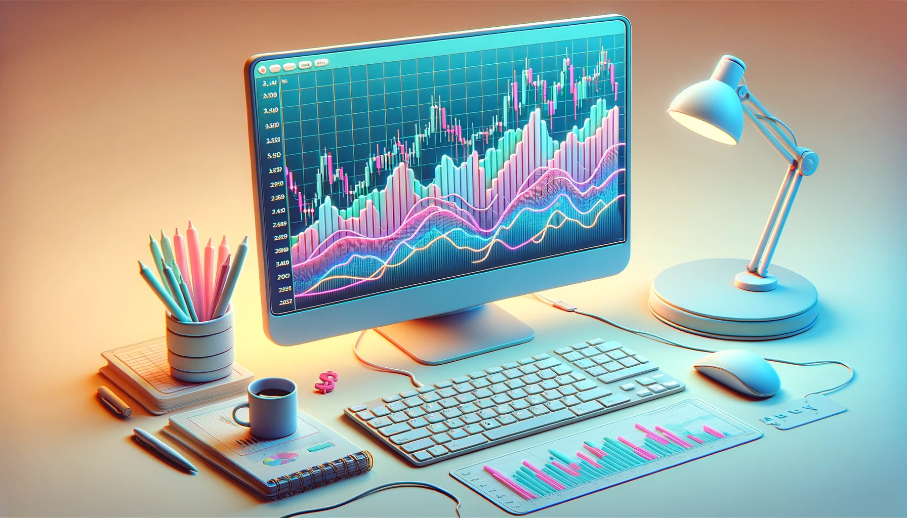 DALL·E 2023-11-14 18.31.05 - A 3D digital art style image with two market price monitor charts stacked on top of each other, expanded horizontally to have an aspect ratio of 9 4. DALL·E 2023-11-14 18.31.05 - A 3D digital art style image with two market price monitor charts stacked on top of each other, expanded horizontally to have an aspect ratio of 9 4.